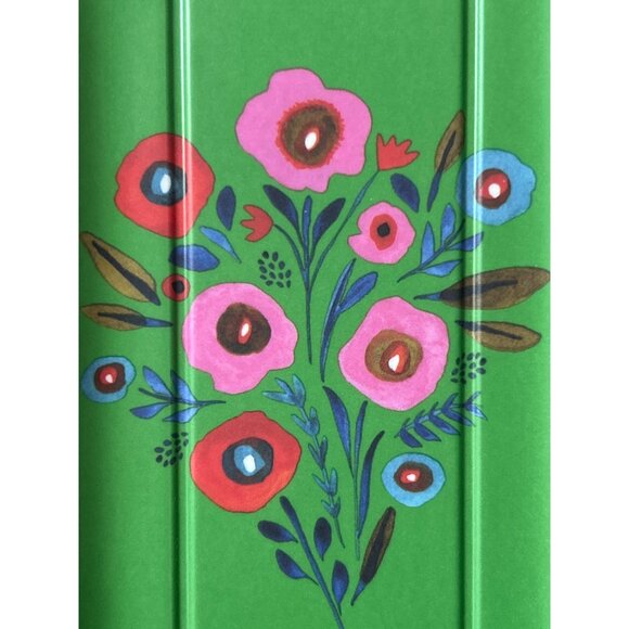 Floral Apple Green Melamine Small Tray by 180 Degrees 8"x 4" Cottage-Core Boho - Picture 3 of 7